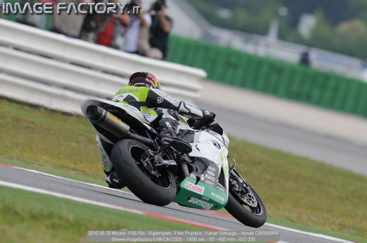 2010-06-26 Misano 1188 Rio - Supersport - Free Practice - Kenan Sofuoglu - Honda CBR600RR